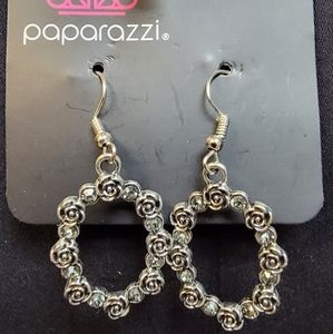 NWT Paparazzi - "Rosy Royal" - Silver Earrings